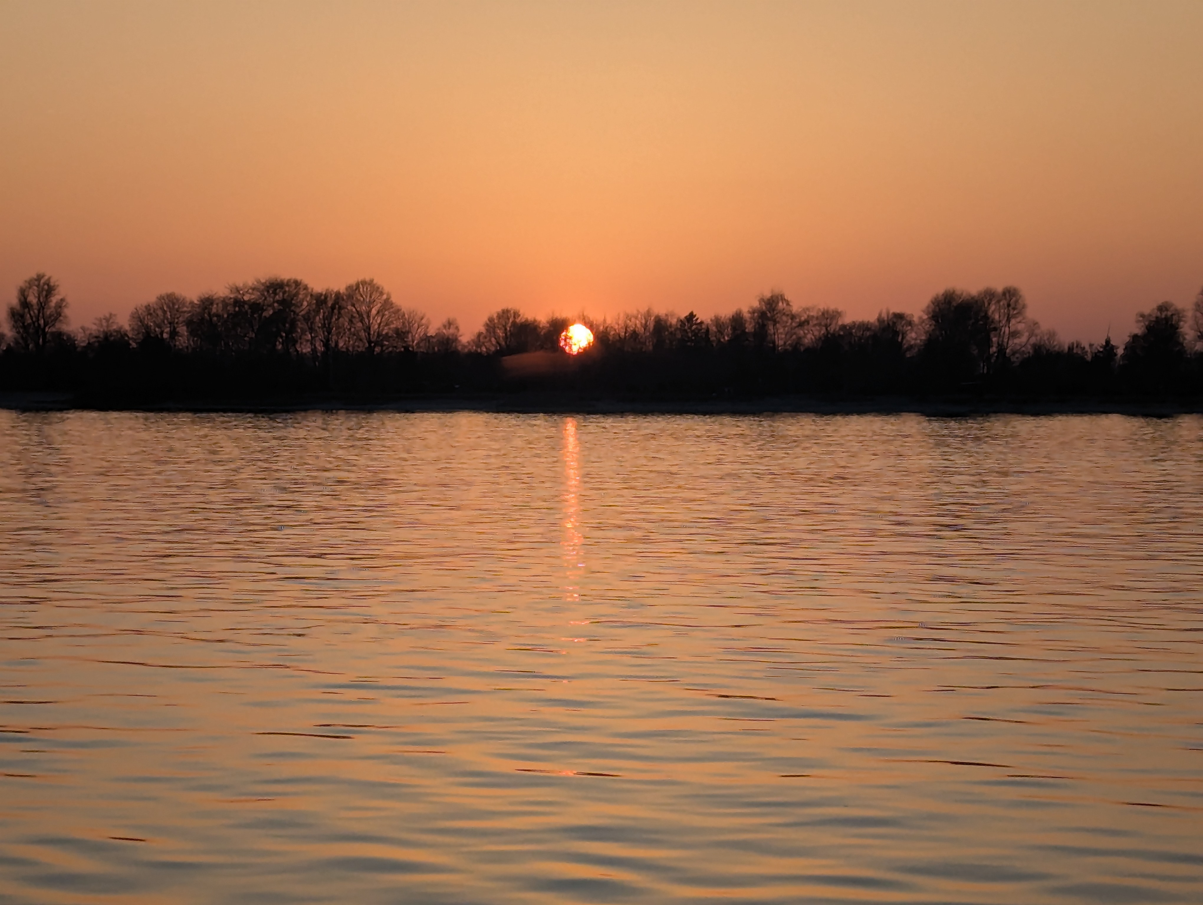 Sonnenuntergang Weser